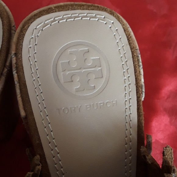 Tory Burch Huntington fringed suede mules sz 7 - Picture 3 of 8